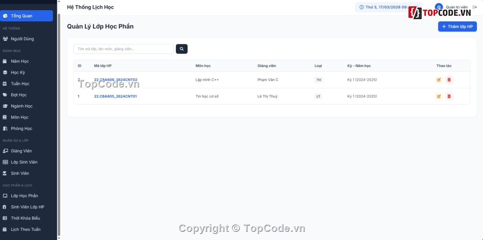 quản lí sinh viên,lịch,lập lịch
